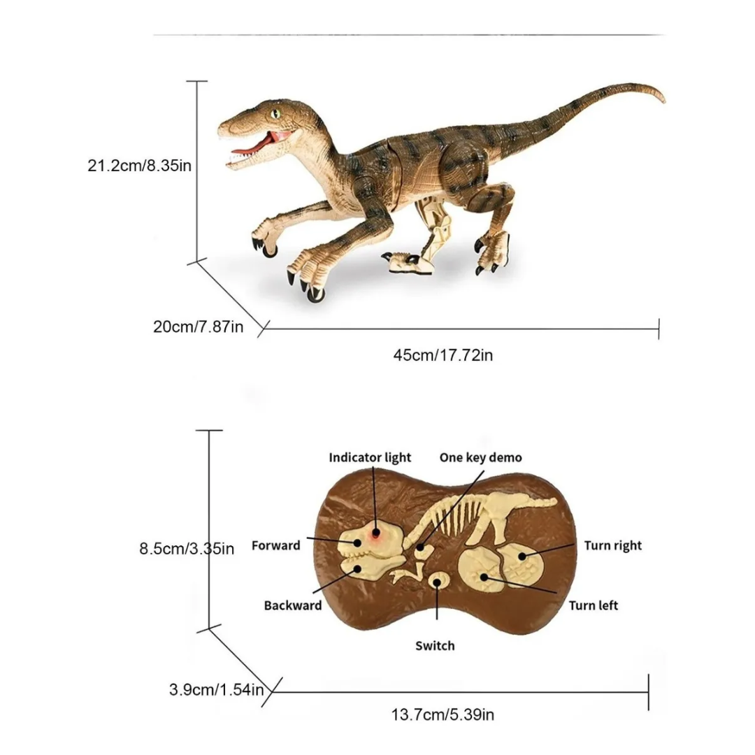 🦖🔥 Dinosaurio T-Rex a Control Remoto con Sonido, Luz y Movimiento – ¡Diversión Jurásica sin Límites! 🎮🌋