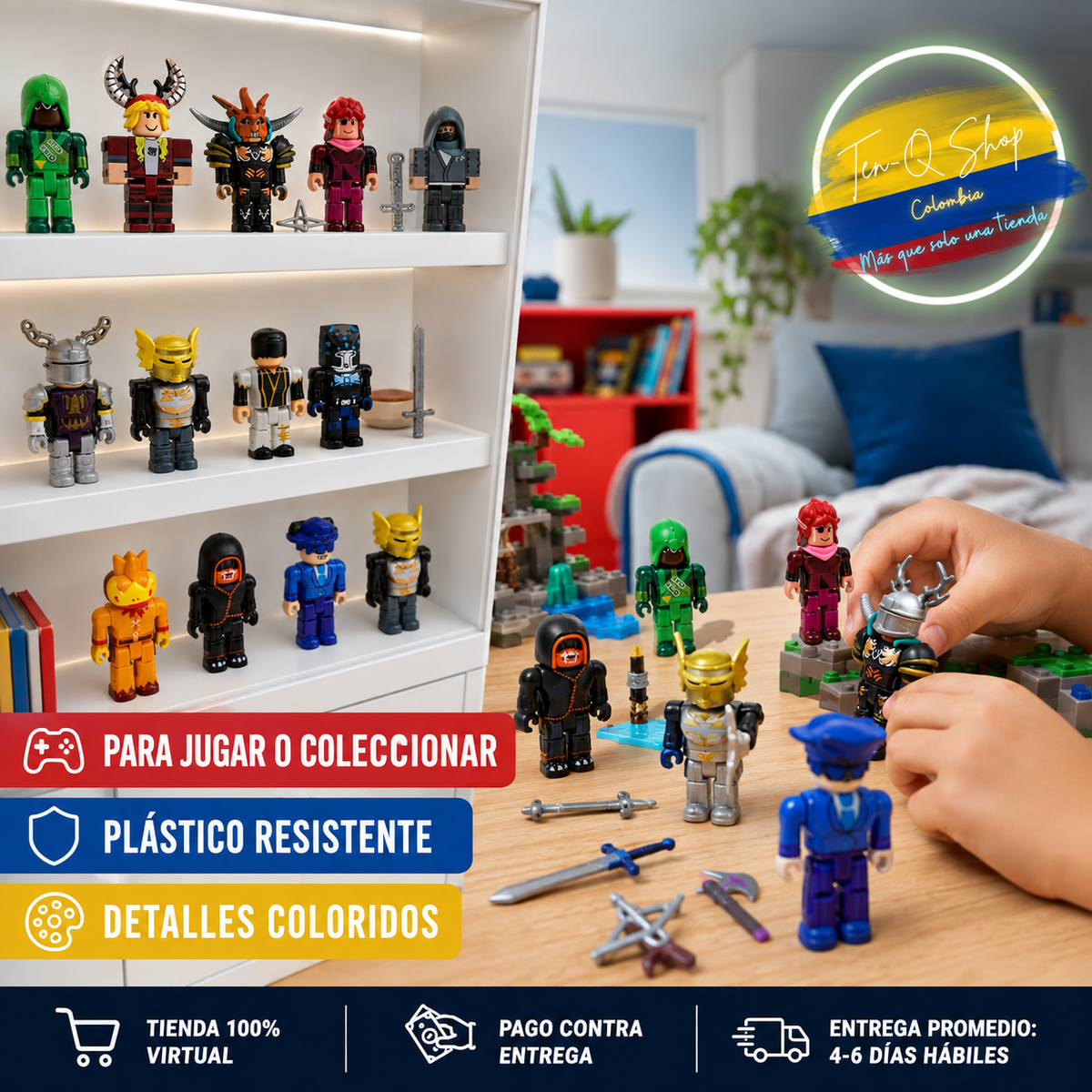 🎮 Set de 12 Figuras - ¡Doce personajes para crear tus propias aventuras!