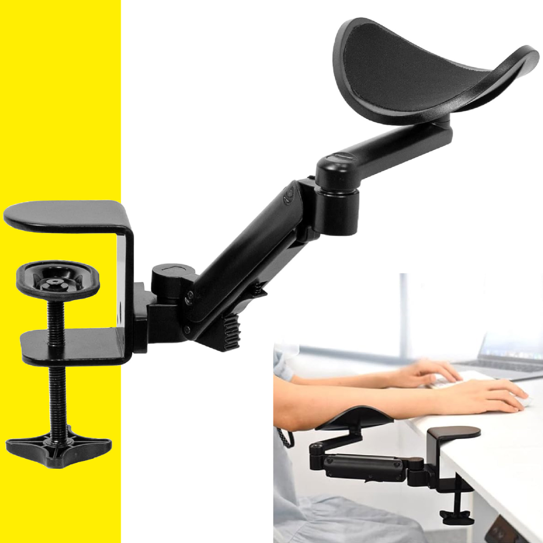 💻🖐️ Reposabrazos Ajustable Ergonómico Giratorio 360° – ¡Comodidad Total para Oficina o Gaming! 🎮✨