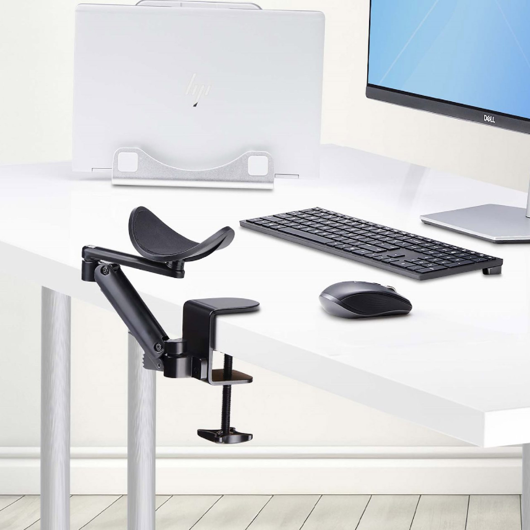 💻🖐️ Reposabrazos Ajustable Ergonómico Giratorio 360° – ¡Comodidad Total para Oficina o Gaming! 🎮✨