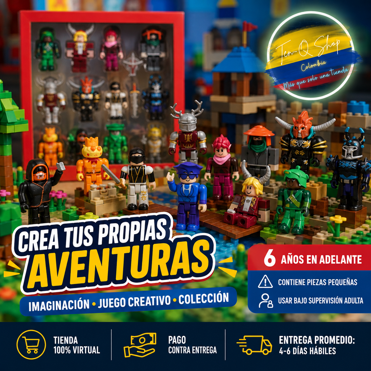 🎮 Set de 12 Figuras - ¡Doce personajes para crear tus propias aventuras!