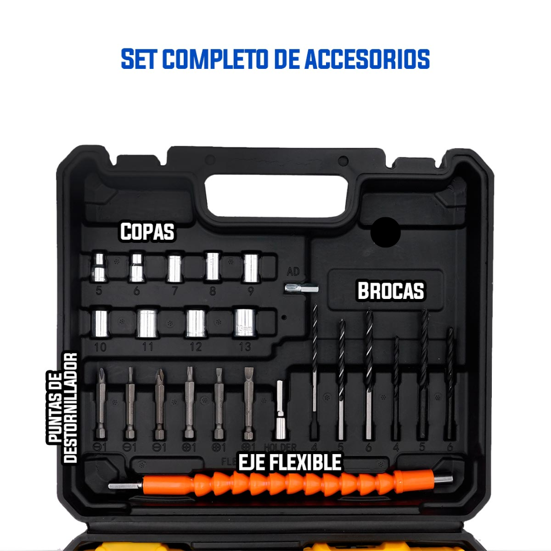 🔧⚡ Taladro Inalámbrico Recargable 12V H01 – Potencia y Precisión en tus manos 💪🔩