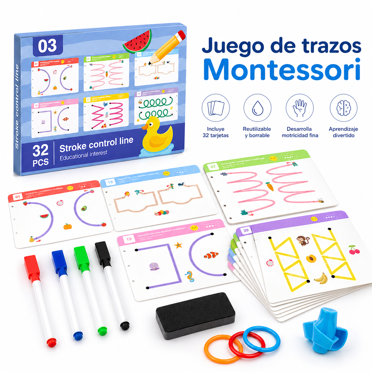 📚 Libro de Caligrafía Montessori – ¡Aprende a Escribir Jugando! ✍️👶🌈