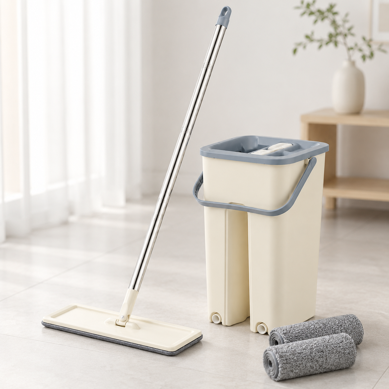 🧹 Trapeador Escurrible Limpieza Fácil – ¡Limpia Más Rápido y Sin Ensuciar tus Manos! ✨🏠