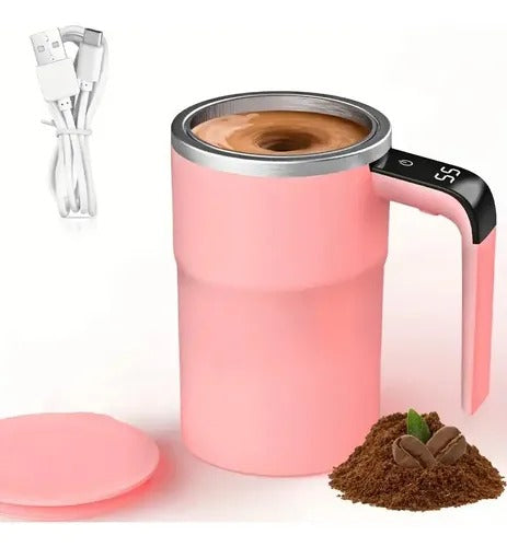 ☕ Taza Digital Mezcladora Recargable - ¡Mezcla tus bebidas con solo presionar un botón!