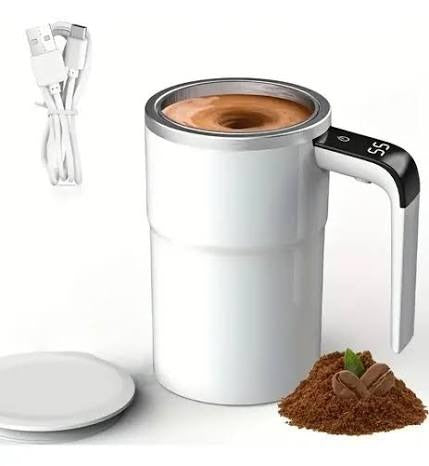 ☕ Taza Digital Mezcladora Recargable - ¡Mezcla tus bebidas con solo presionar un botón!